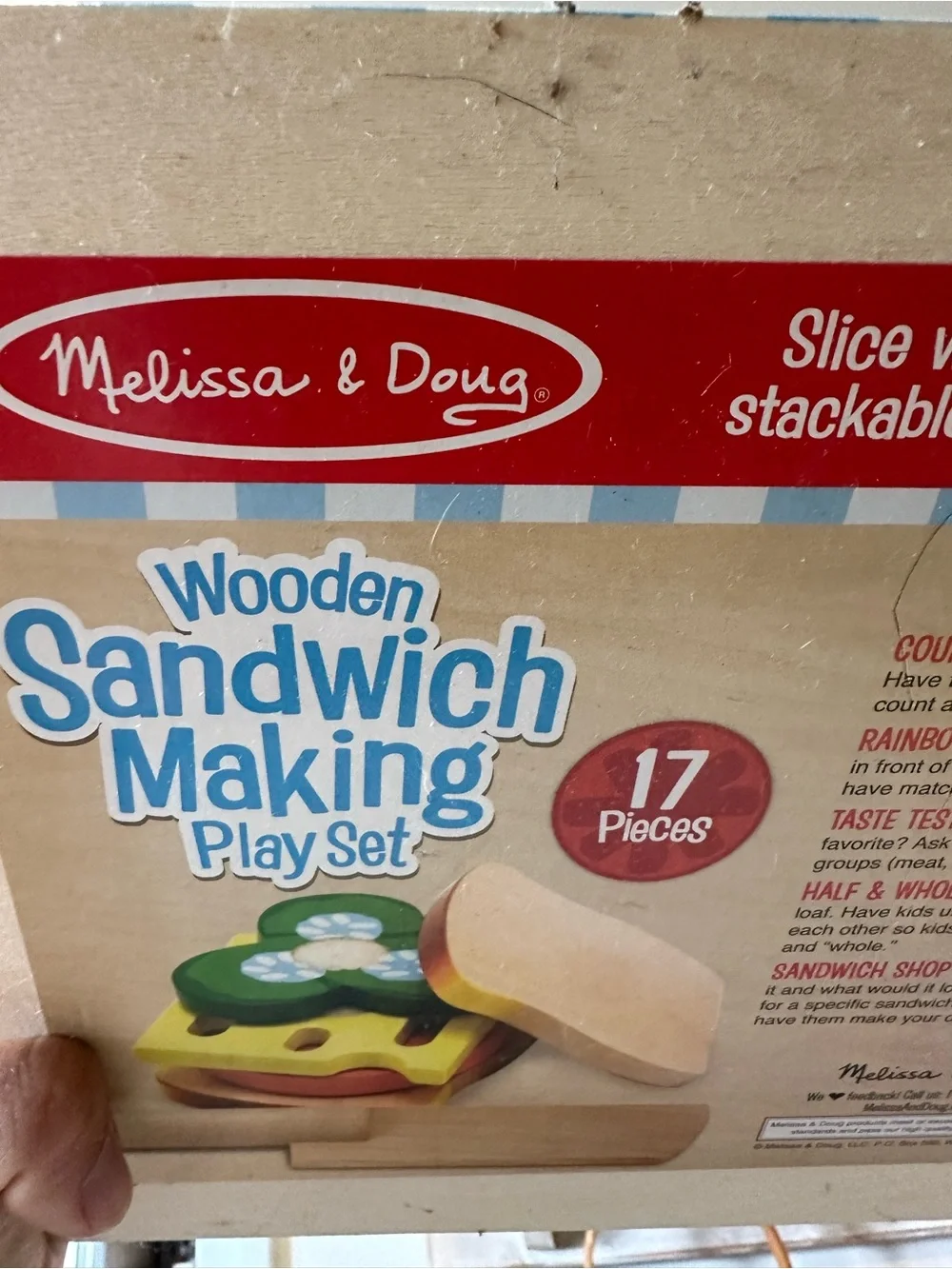 Melissa & Doug Wooden Sandwich Making Playset